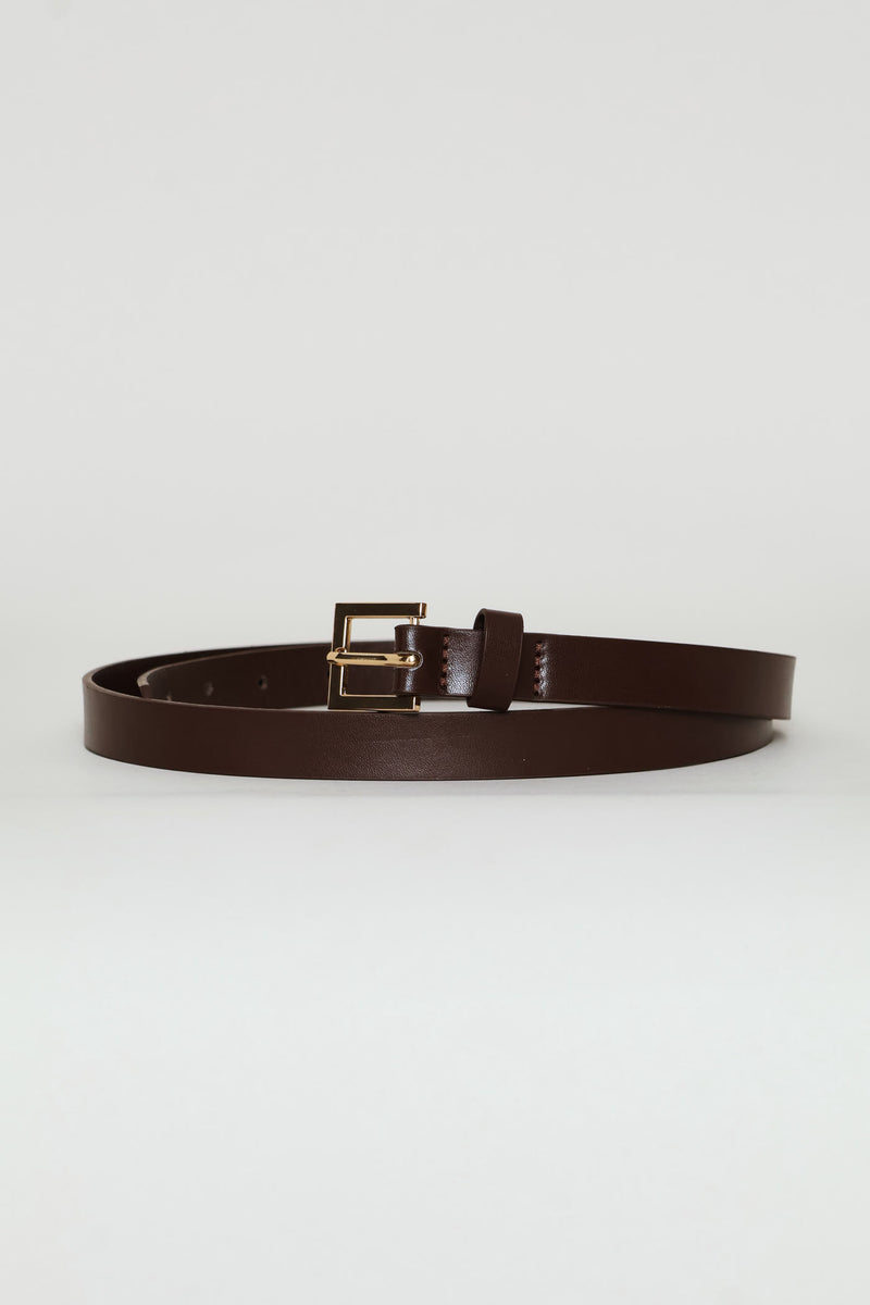 3 Pack Square Gold Buckle Belt - Black/Cream/Brown