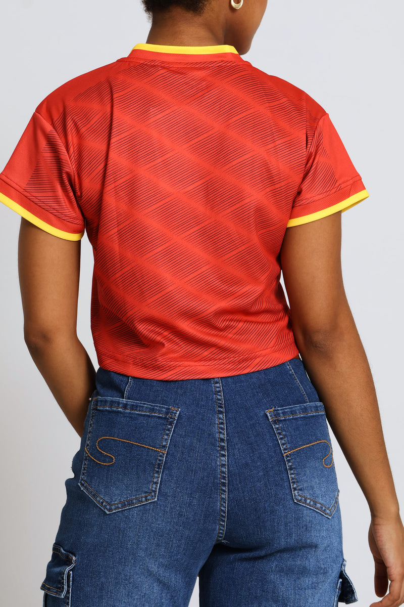 Cropped T-Shirt - Red