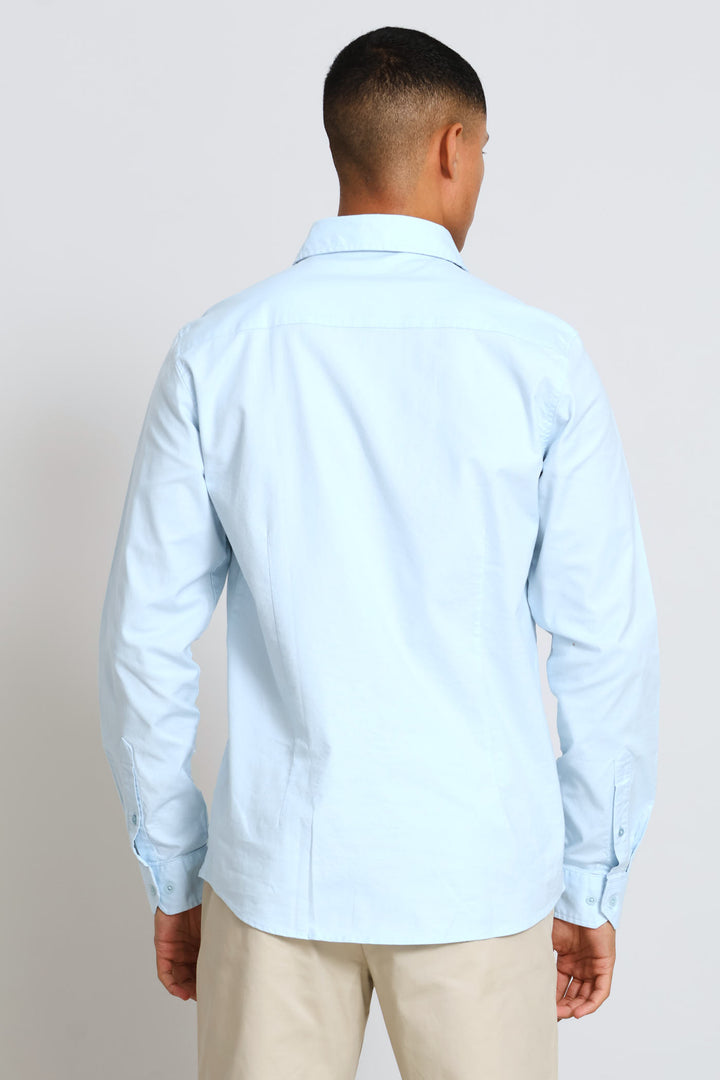 Long Sleeve Oxford Shirt - Sky Blue