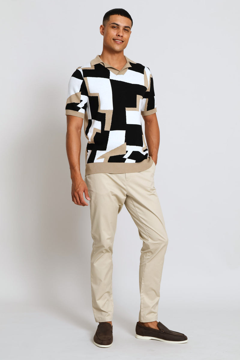 Geomtric Knit Golfer - Neutral