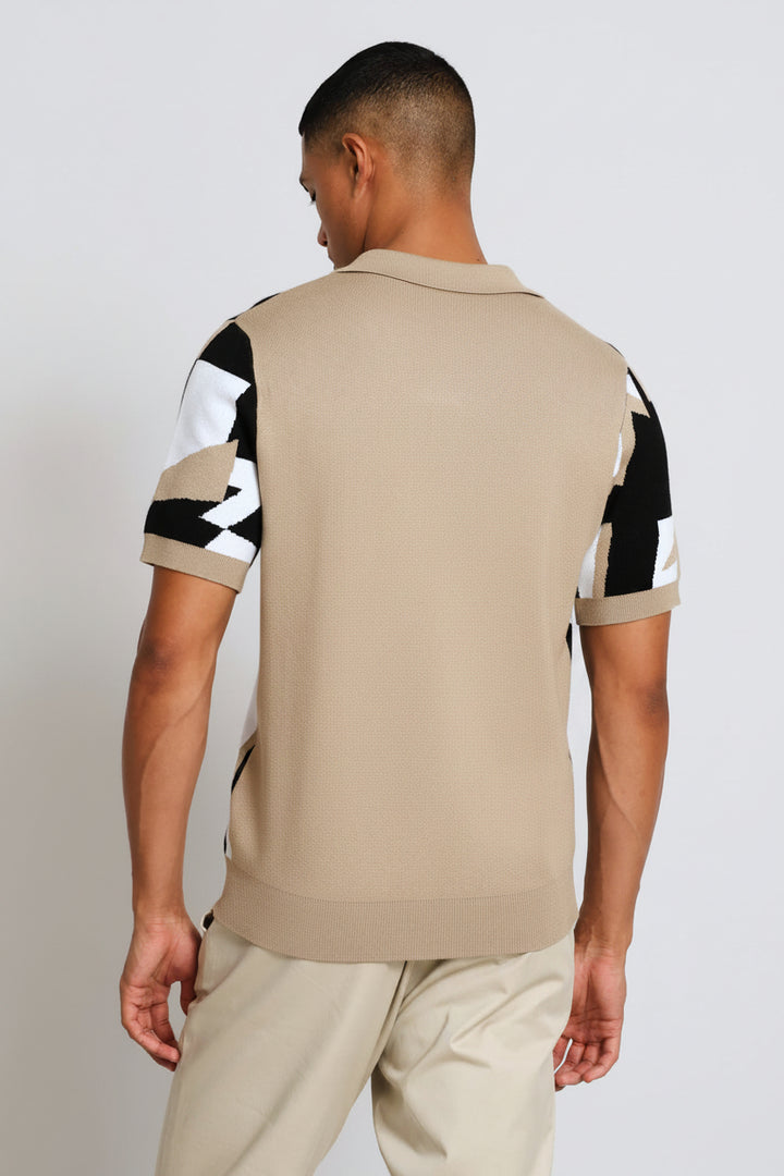 Geomtric Knit Golfer - Neutral