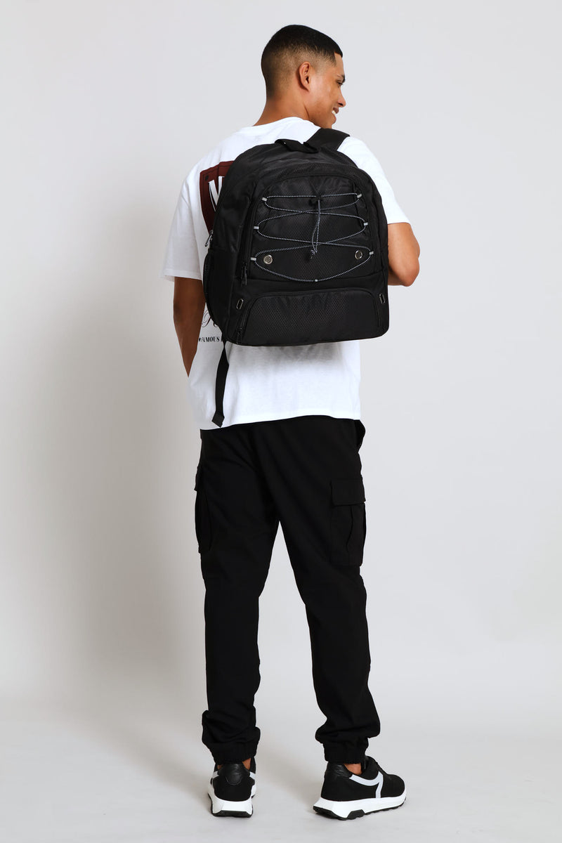 Drawstring Backpack - Black