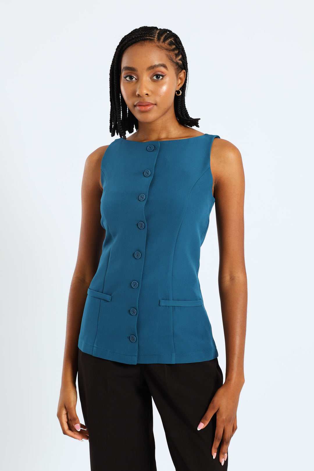 Jet Pocket Waistcoat - Teal