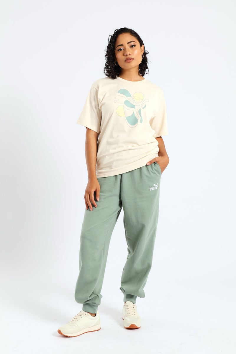 Graphic Relaxed Energy Tee - Beige