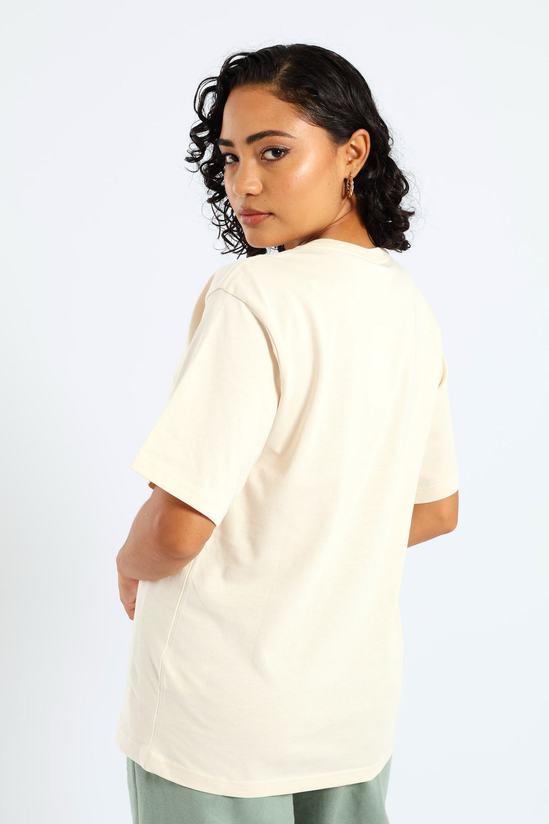 Graphic Relaxed Energy Tee - Beige