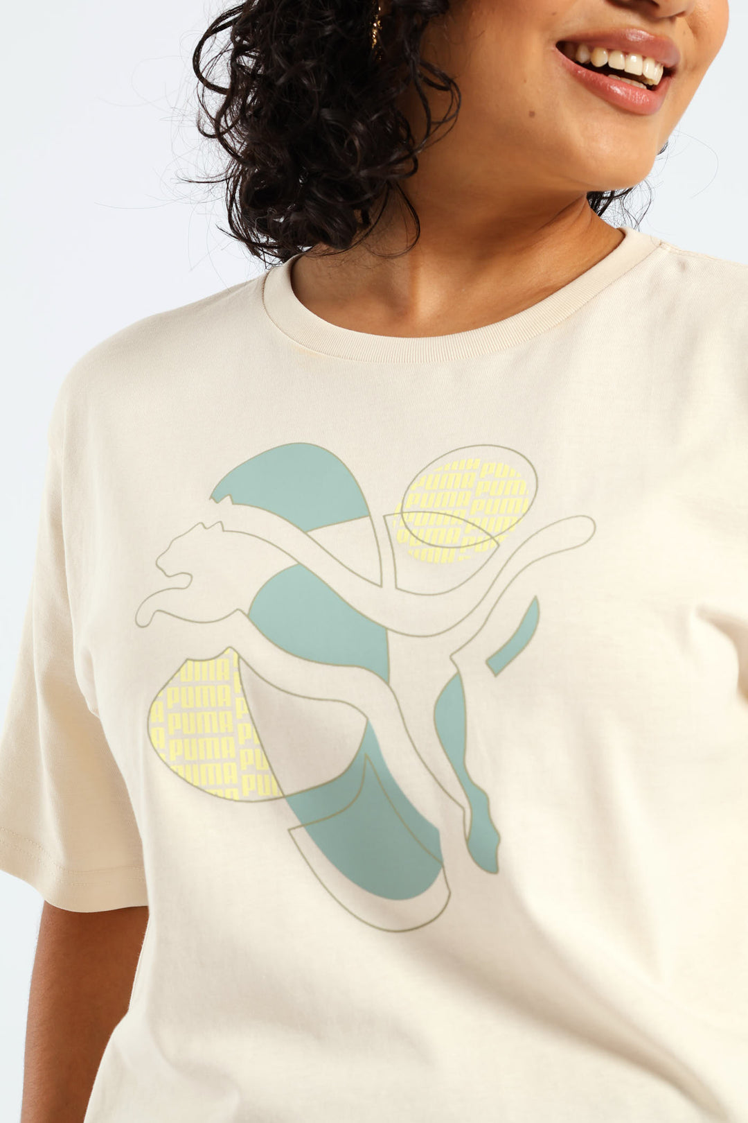 Graphic Relaxed Energy Tee - Beige