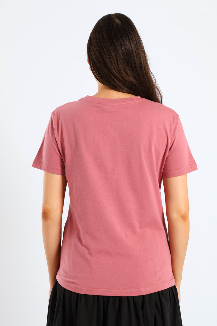 Paris Amour Eiffel Tower Frame Foil Regular Tee - Deco Rose