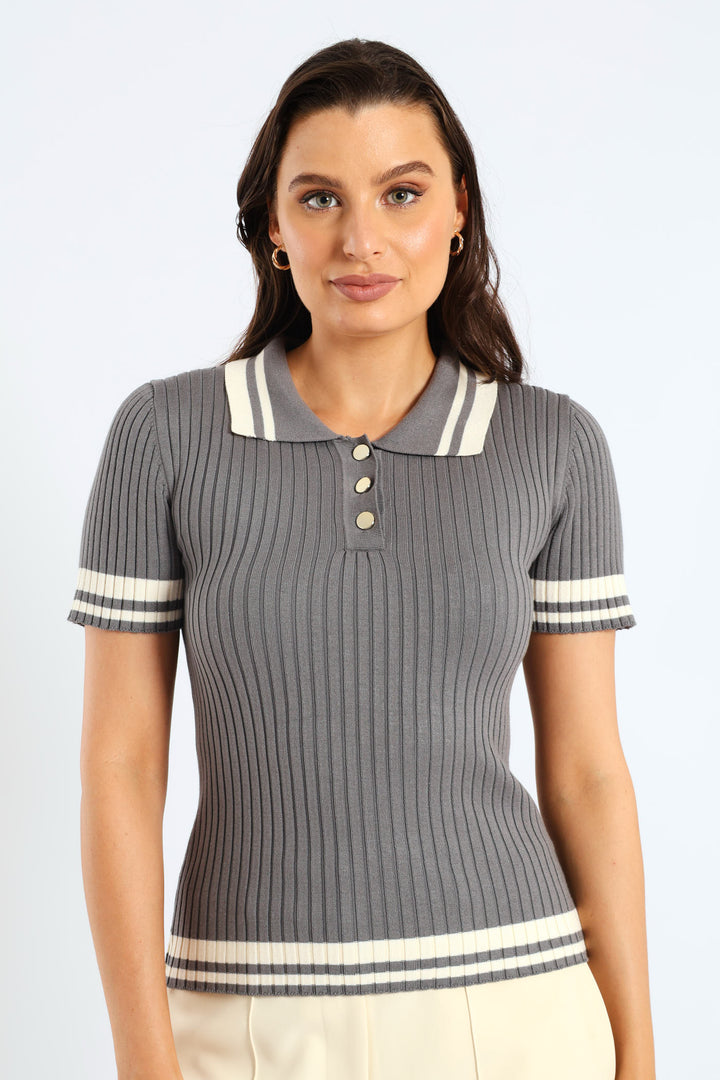 Double Wide Tipped Golfer Tee - Grey