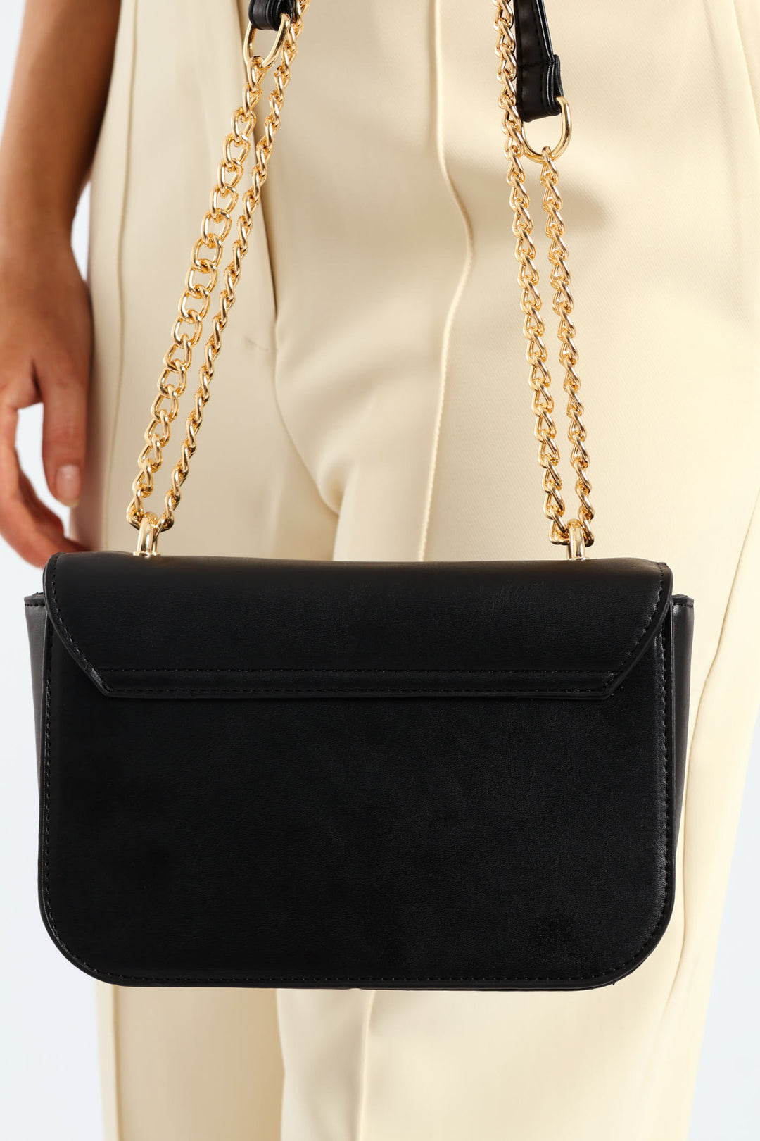 Gold Hardware Satchel - Black