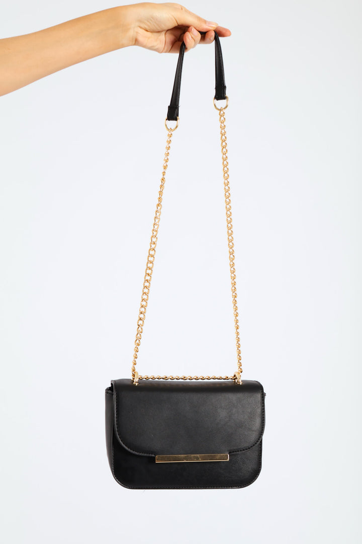 Gold Hardware Satchel - Black