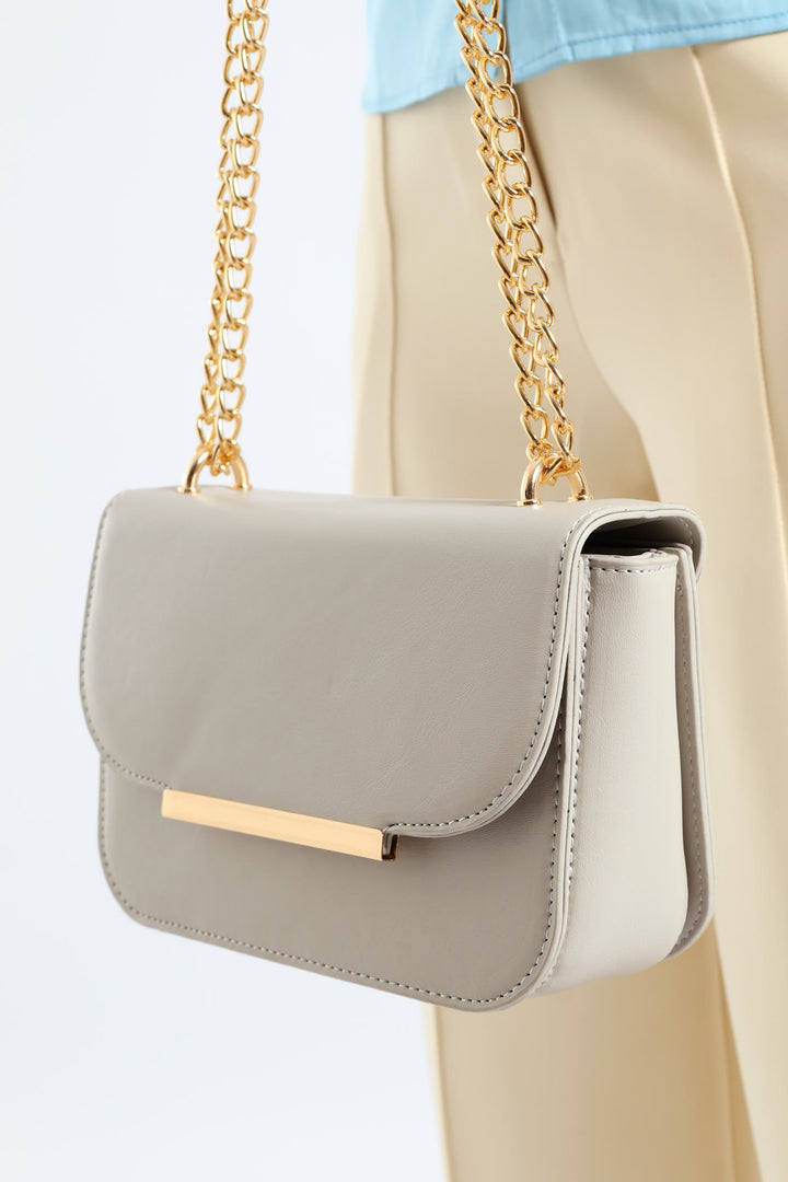Gold Hardware Satchel - Grey Dawn