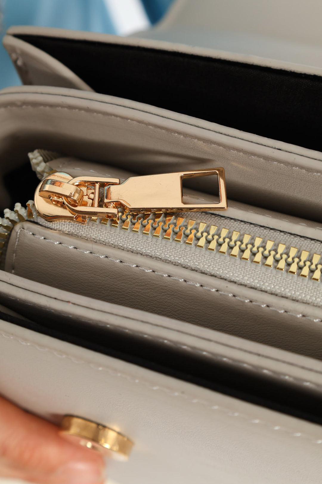 Gold Hardware Satchel - Grey Dawn