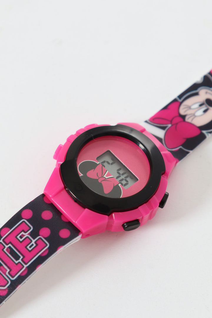Pre-Girls Minnie Digi Watch - Pink