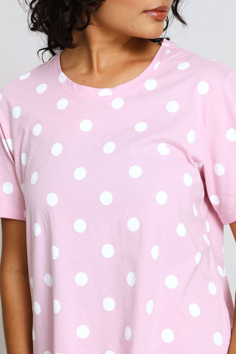 Spot Sleepshirt - Dusty Pink