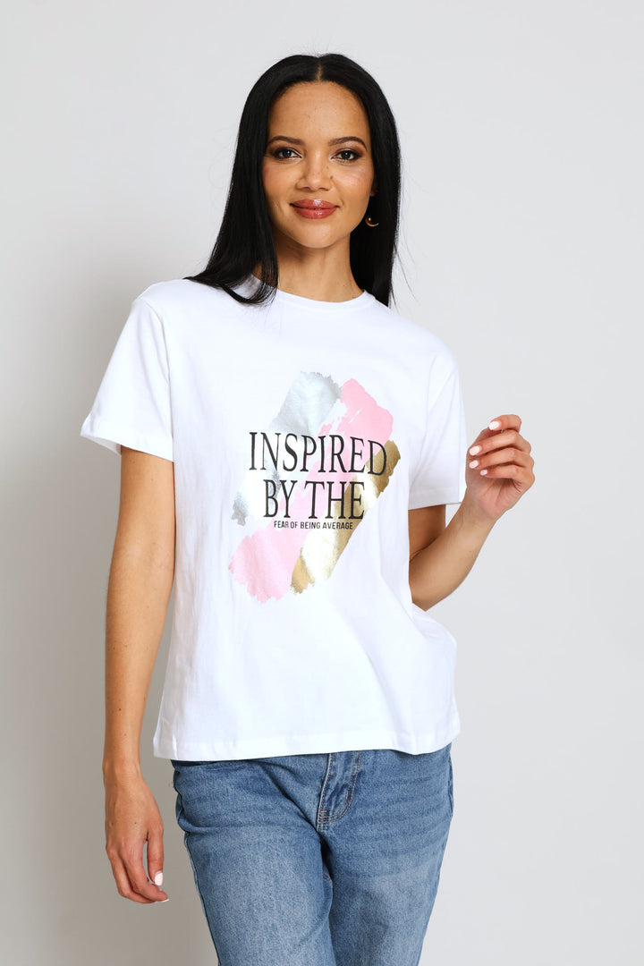 Brushstroke Inspire By Tee - White