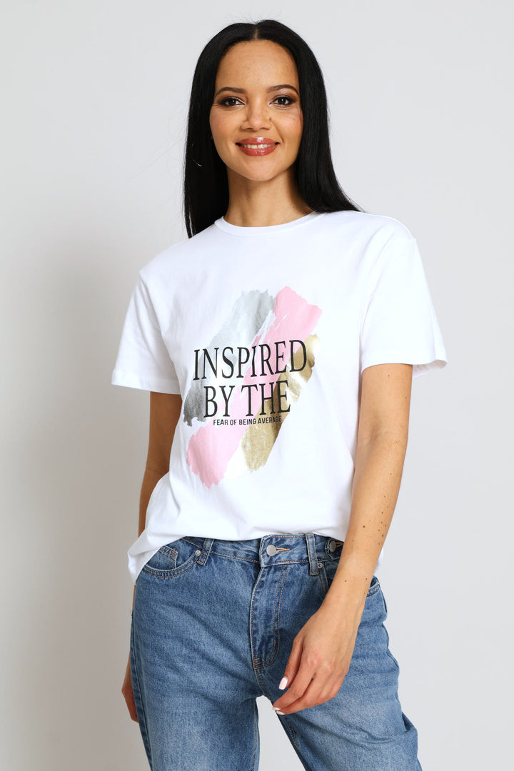 Brushstroke Inspire By Tee - White
