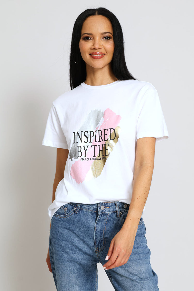 Brushstroke Inspire By Tee - White