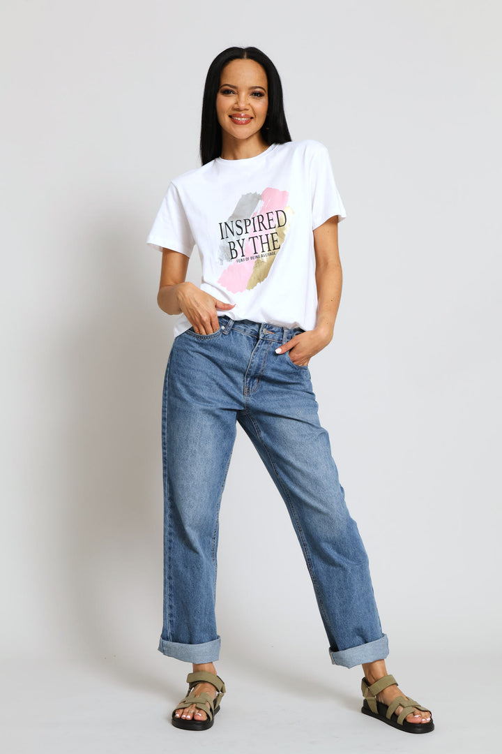 Brushstroke Inspire By Tee - White