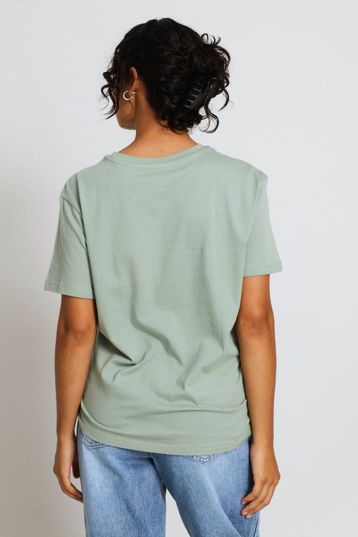 Be Kind Circle Animal Tee - Sage