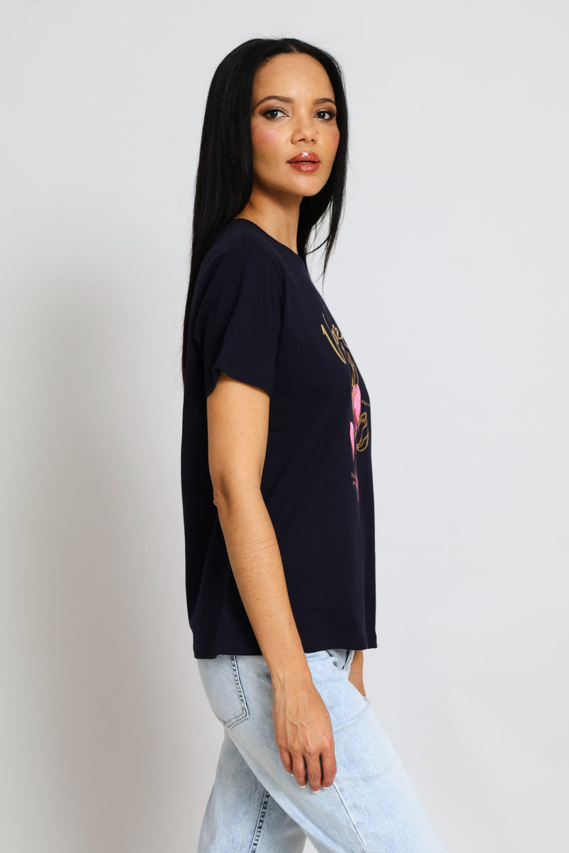 Tulip Valencia Tee - Dark Navy