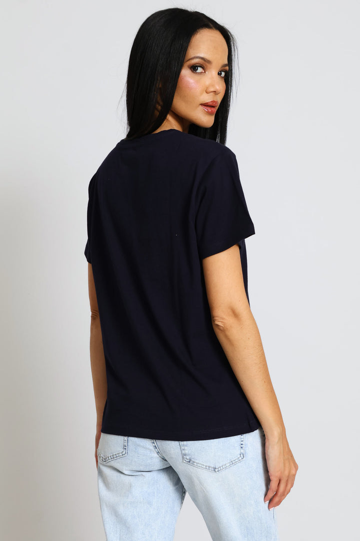 Tulip Valencia Tee - Dark Navy