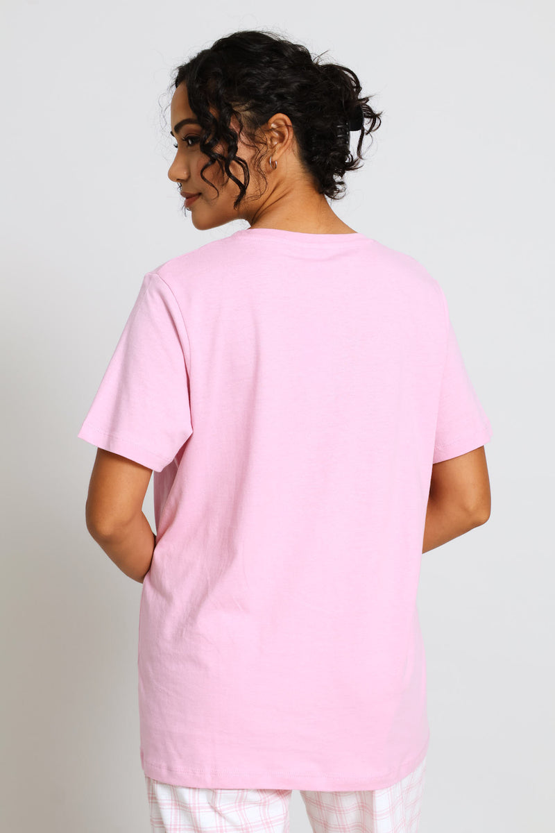 Short Sleeve Sleep Tee - Pink