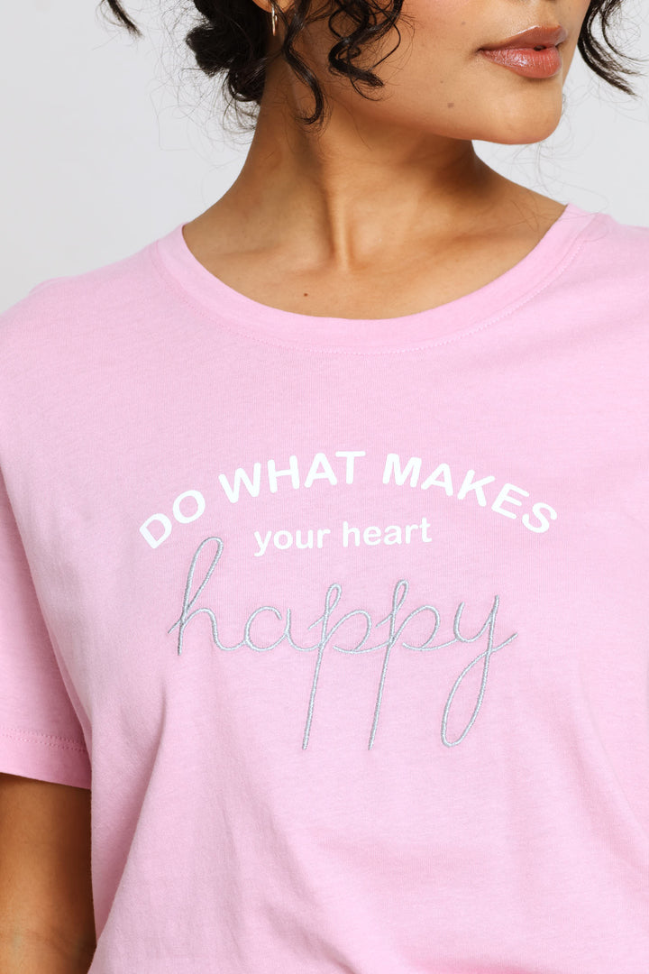 Short Sleeve Sleep Tee - Pink