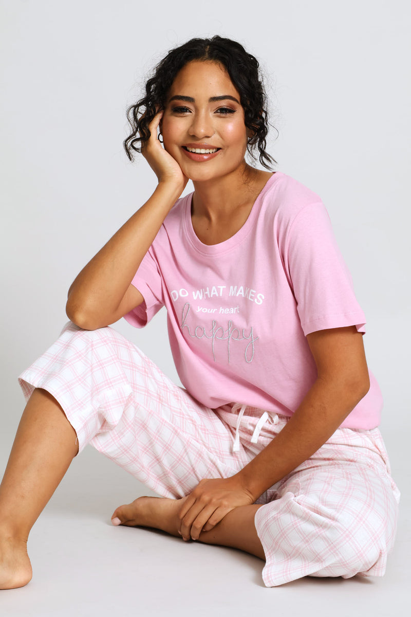 Short Sleeve Sleep Tee - Pink