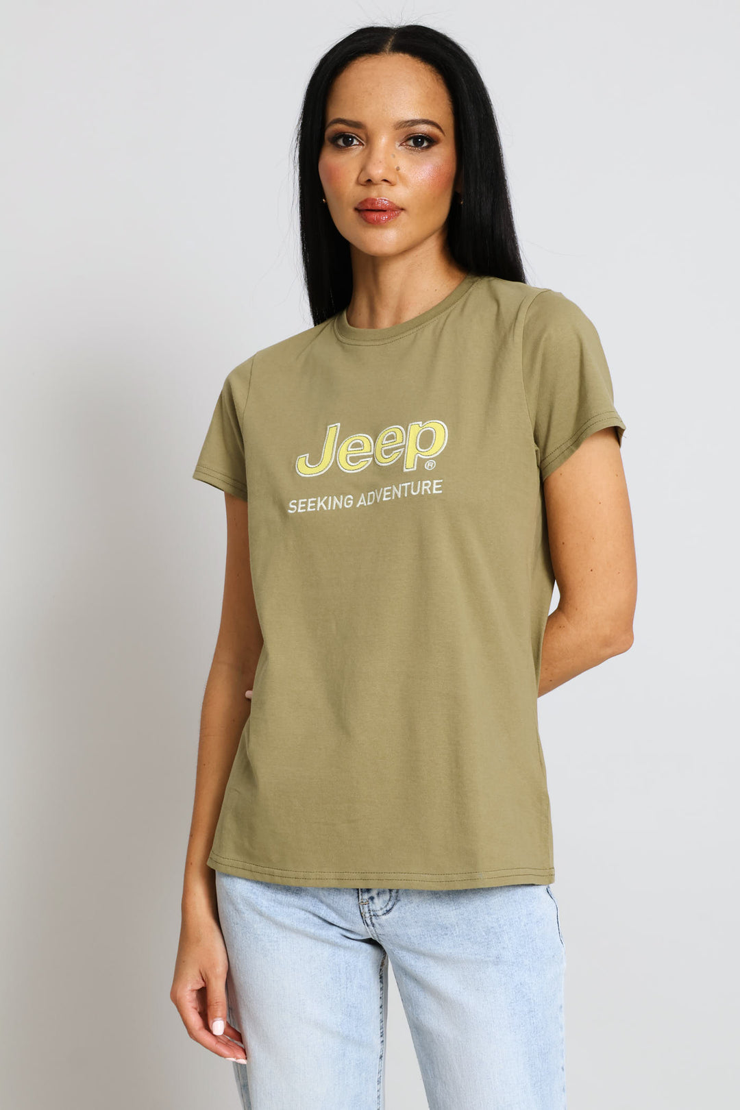Applique Tee - Olive