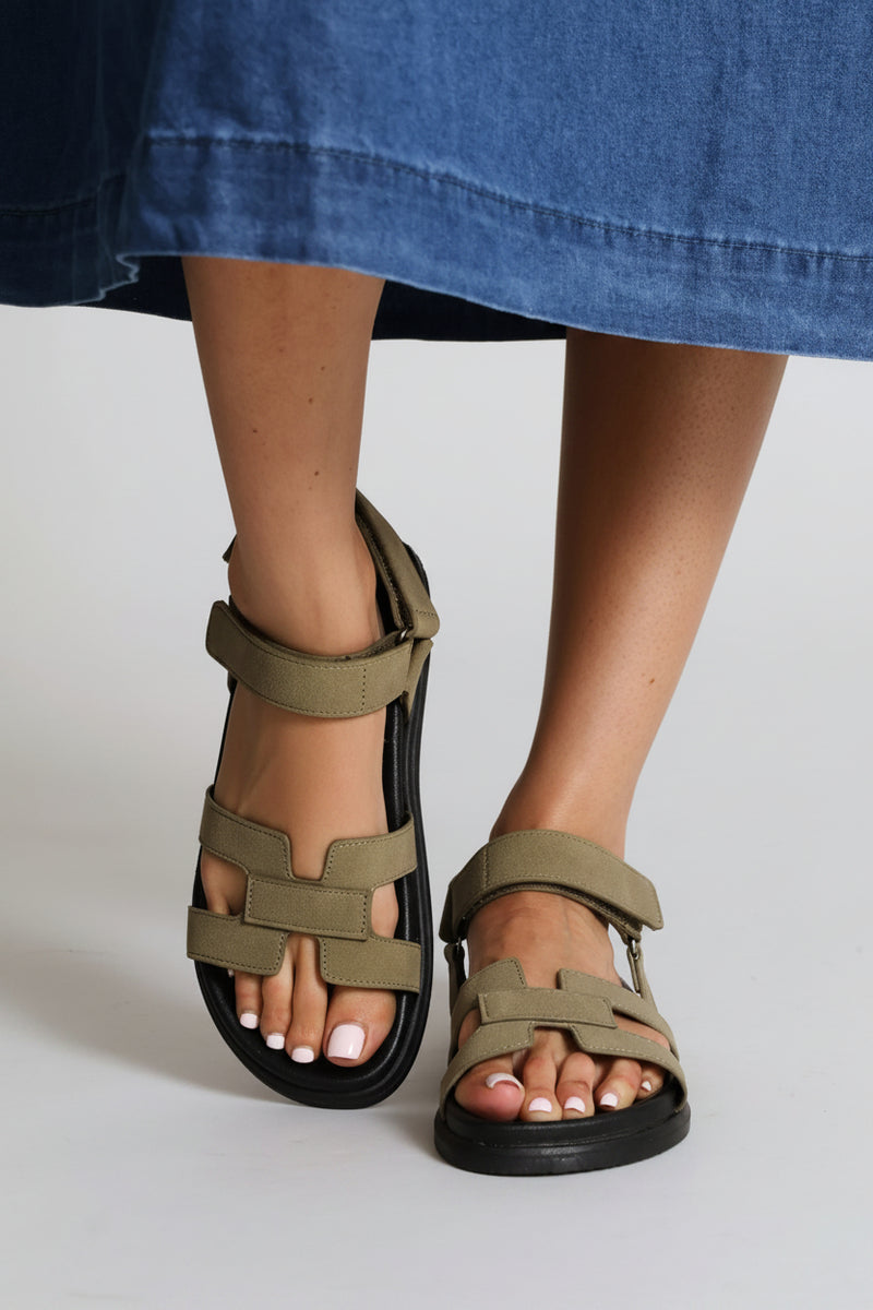Ankle Strap H Sandal - Fatigue