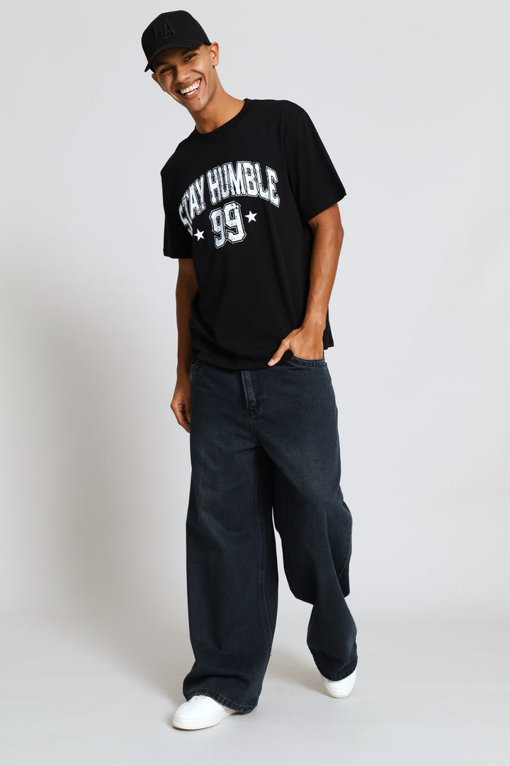 99 Front & Back Printed Tee - Black