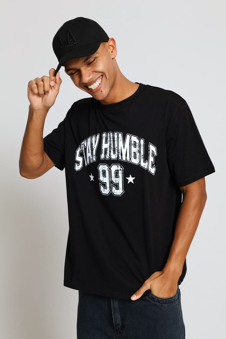 99 Front & Back Printed Tee - Black