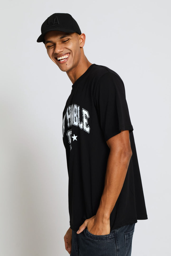 99 Front & Back Printed Tee - Black