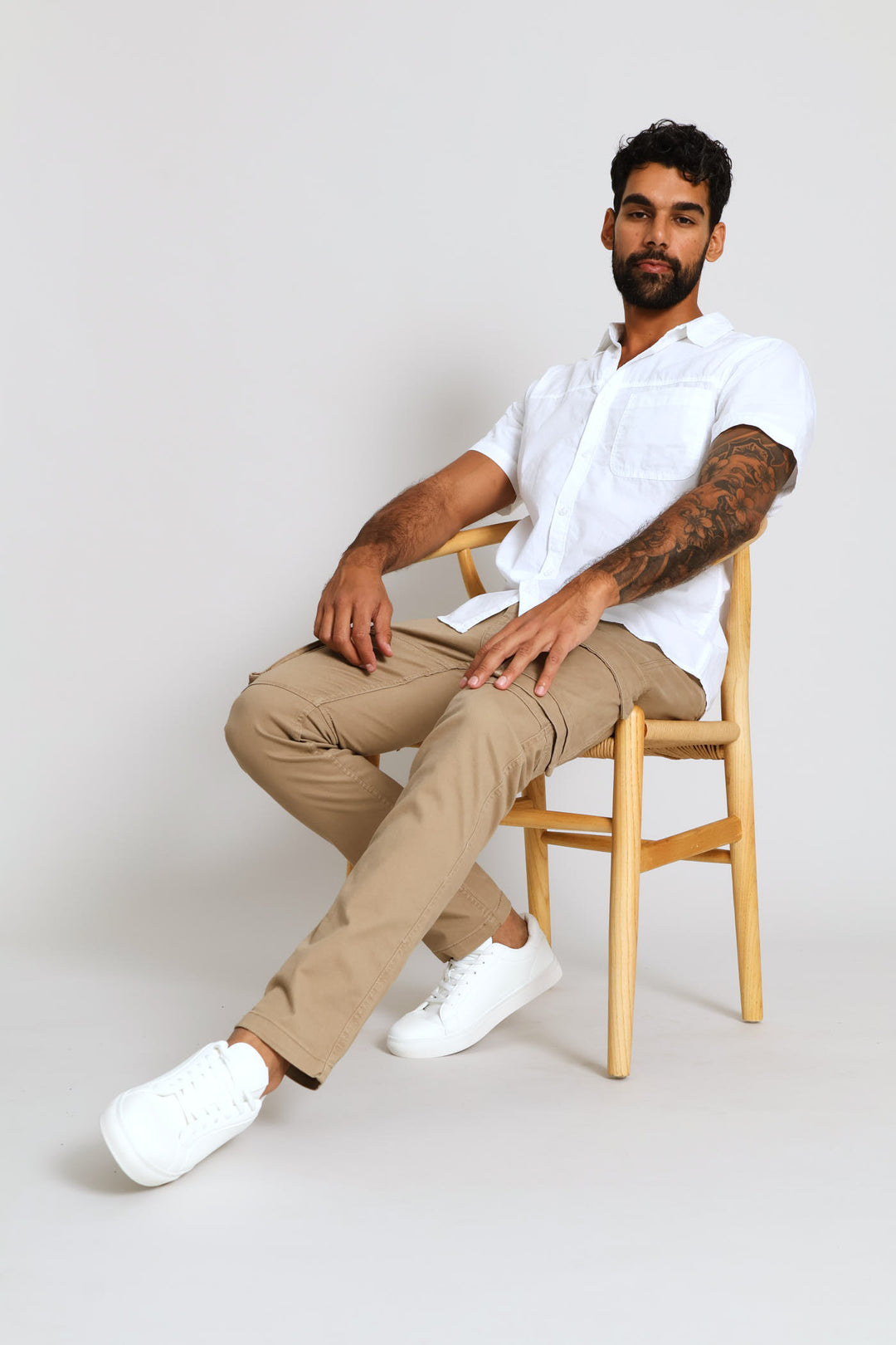 Cargo Side Bellows Pocket Pant - Taupe