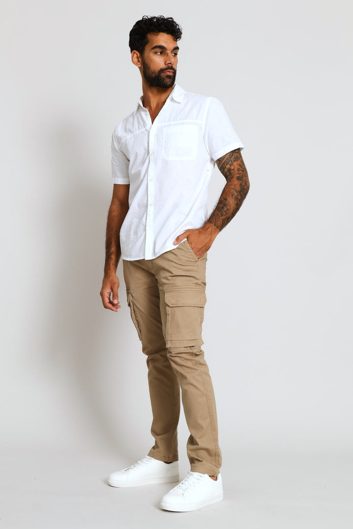 Cargo Side Bellows Pocket Pant - Taupe