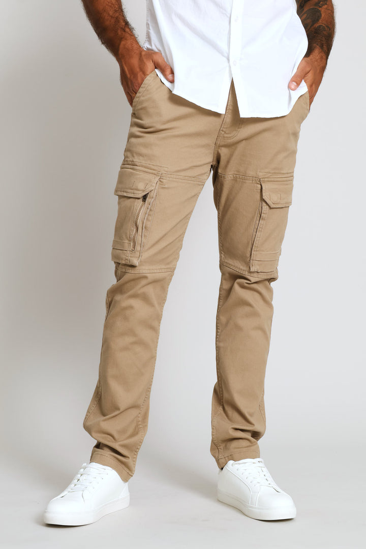 Cargo Side Bellows Pocket Pant - Taupe
