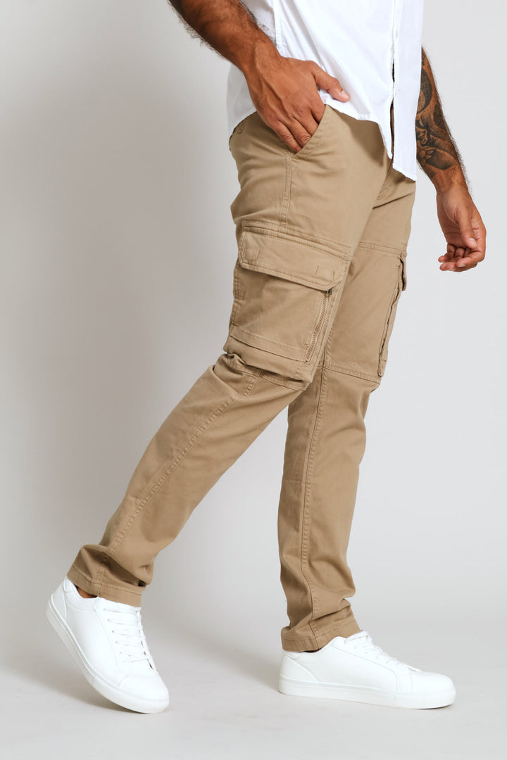 Cargo Side Bellows Pocket Pant - Taupe