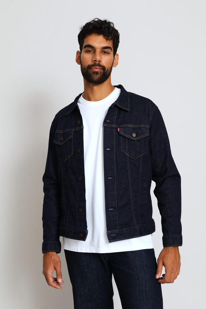 Denim Trucker Jacket - Dark Indigo