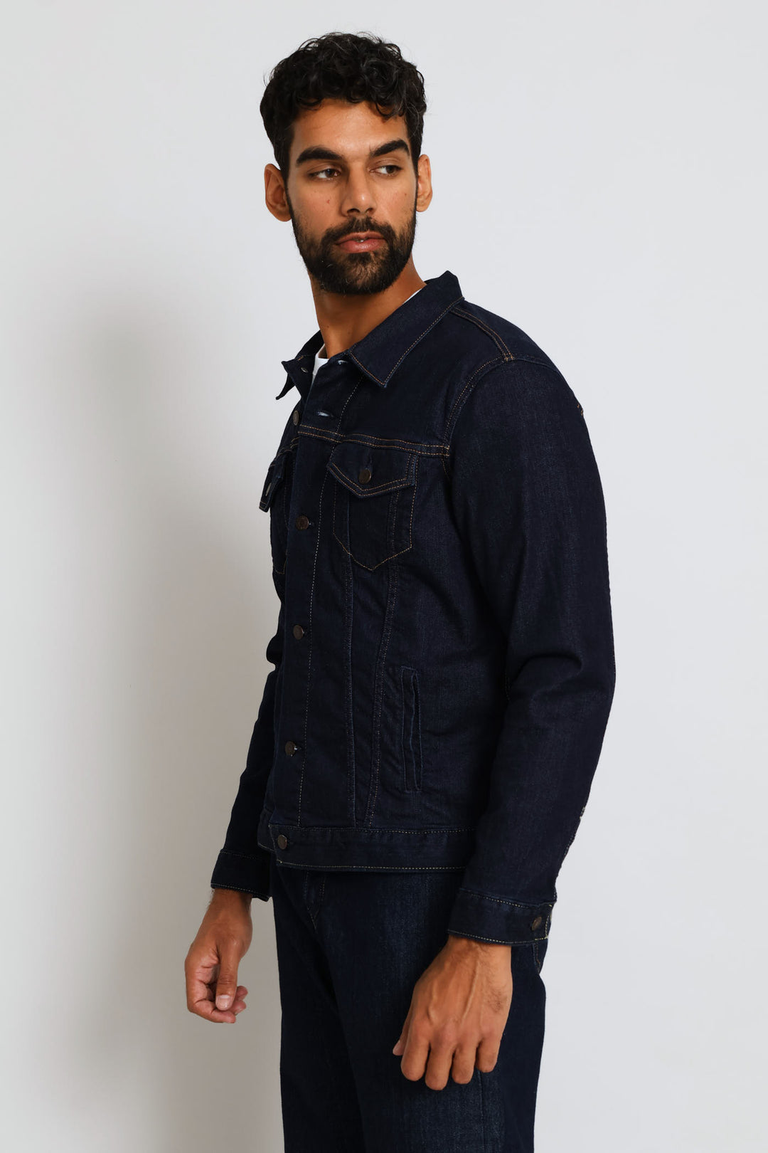 Denim Trucker Jacket - Dark Indigo