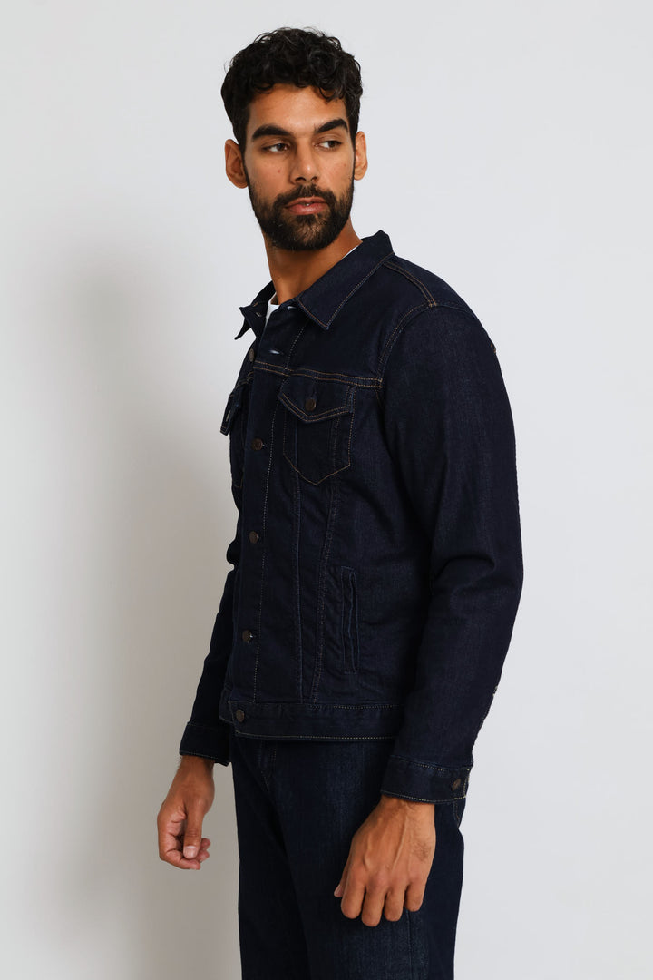Denim Trucker Jacket - Dark Indigo