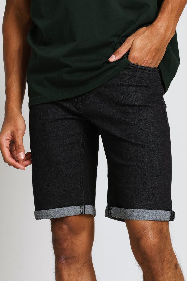 Denim Short - Black Acid
