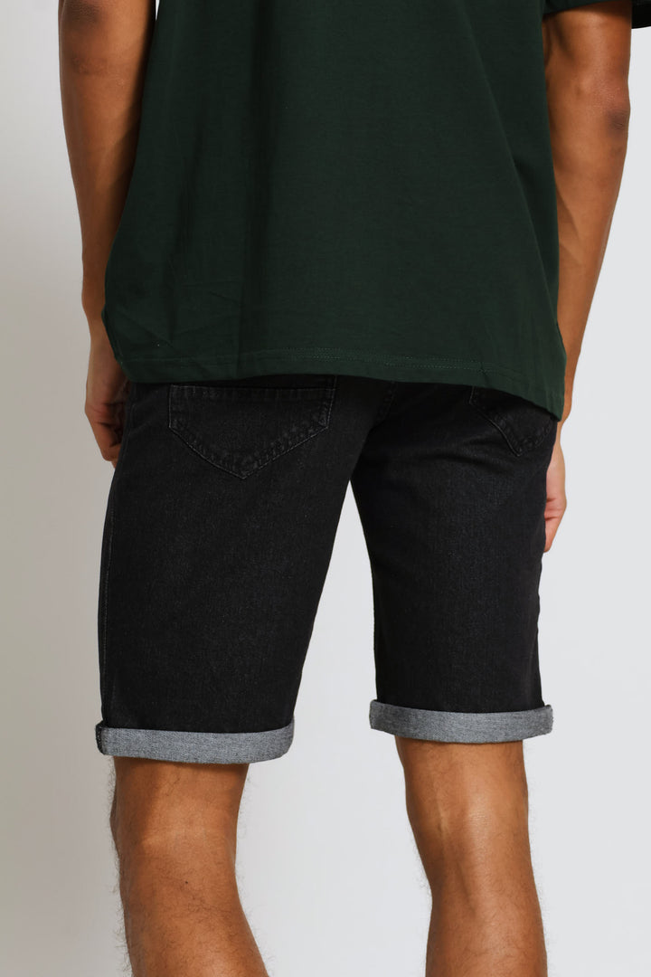 Denim Short - Black Acid