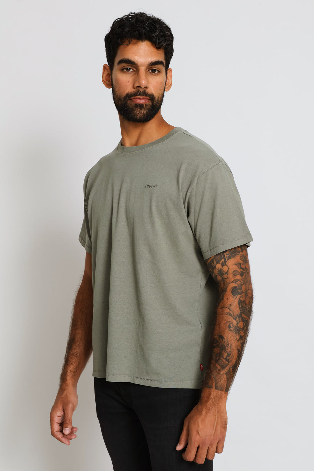 Red Tab Vintage Garment Dye Tee - Fatigue