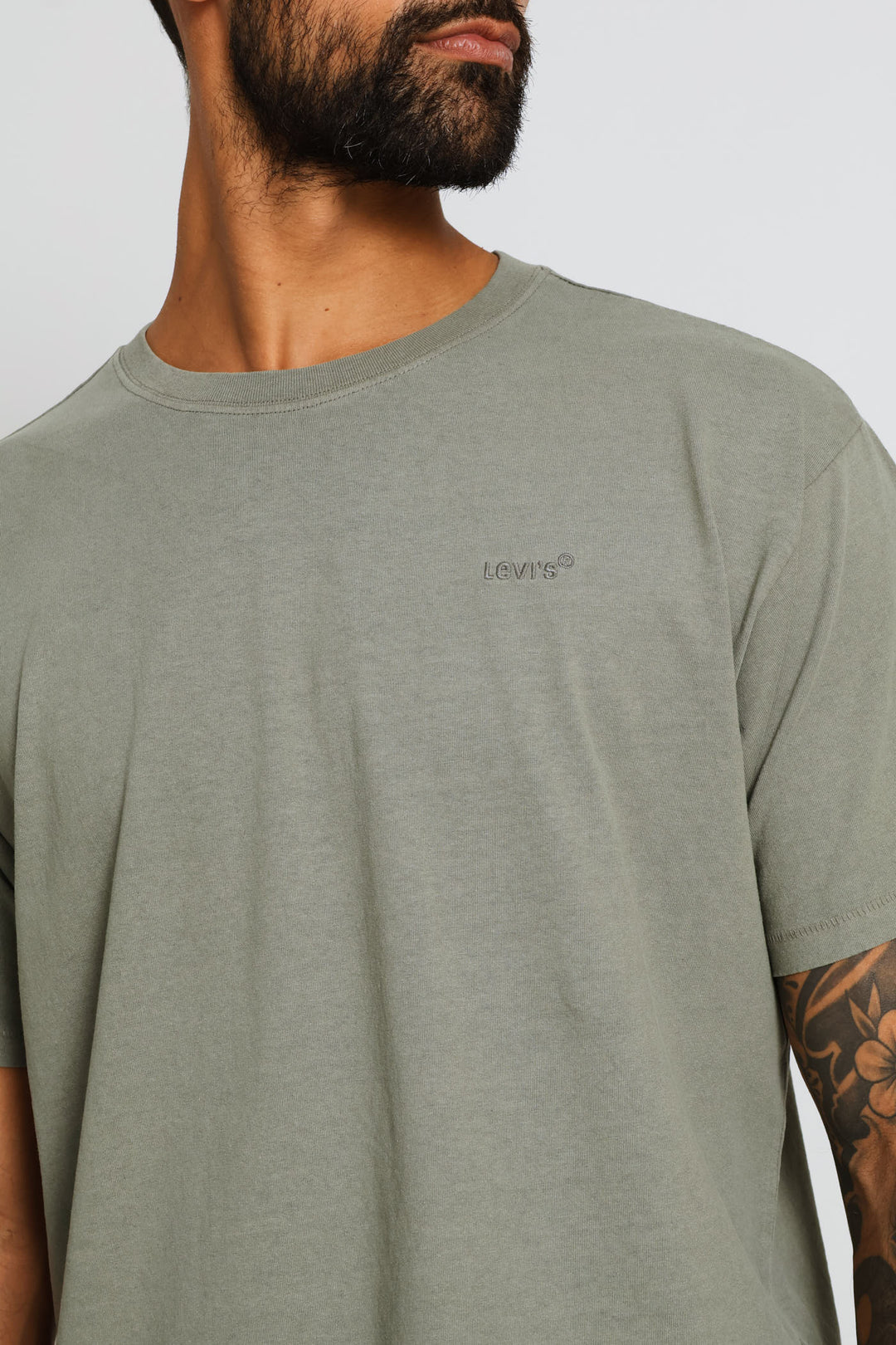 Red Tab Vintage Garment Dye Tee - Fatigue