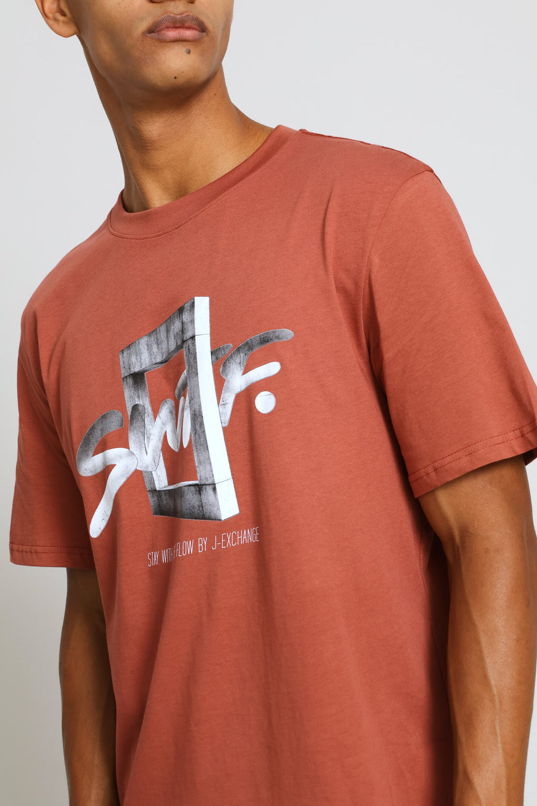 Swft Front Print Tee - Brick