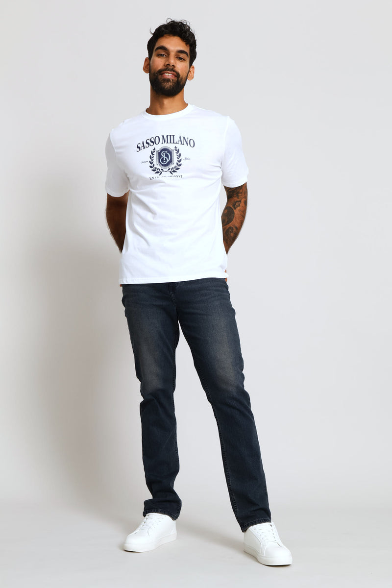 Straight Stretch Denim - Dark Wash