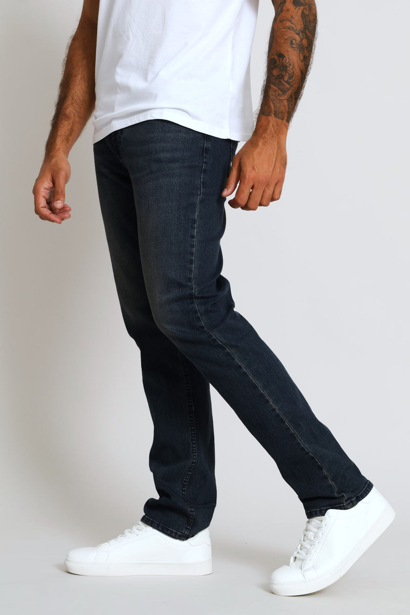 Straight Stretch Denim - Dark Wash
