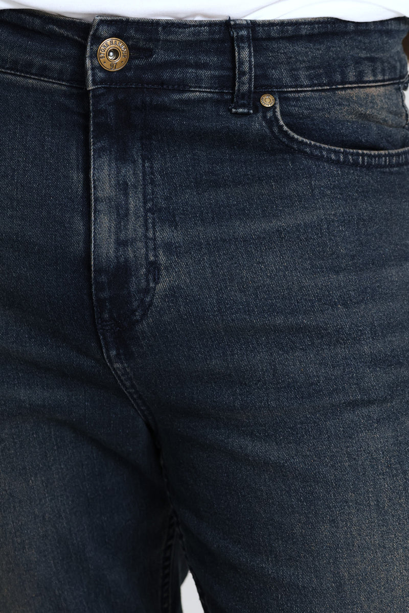 Straight Stretch Denim - Dark Wash