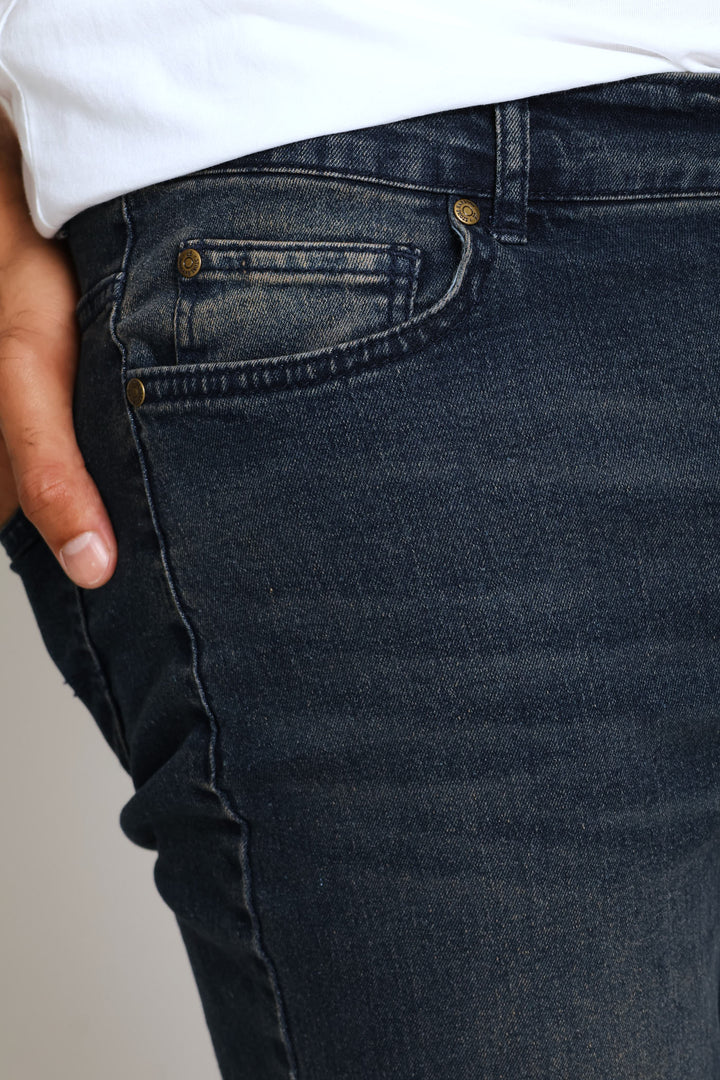 Straight Stretch Denim - Dark Wash