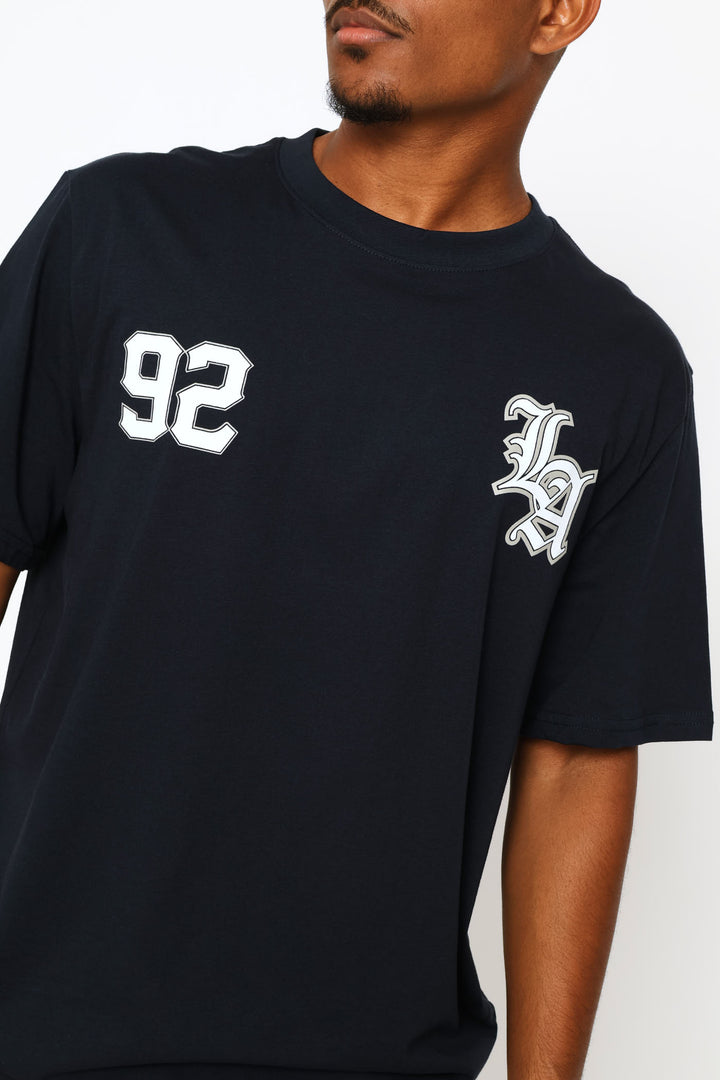 La Number Tee - Navy